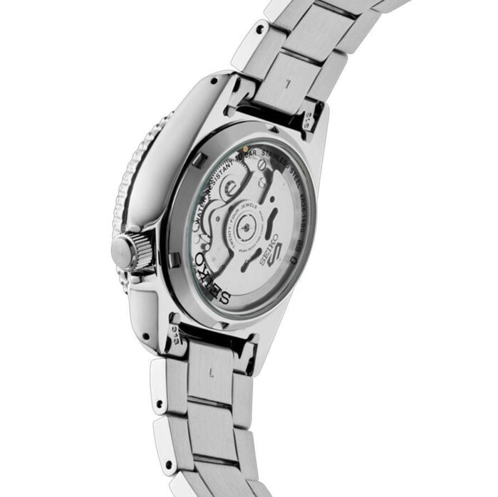 Seiko 5 Sports SKX Street Denim Blue Dial Silver Steel Strap Watch for Men - SRPL77K1 - Image 8